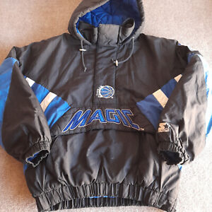 Vintage Orlando Magic StarterJacket Pullover Hooded NBA Apparel Read Description