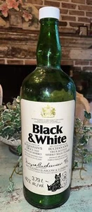 Black and White Scotch Whisky Bottle 3.79L 18.5" Tall - Picture 1 of 9