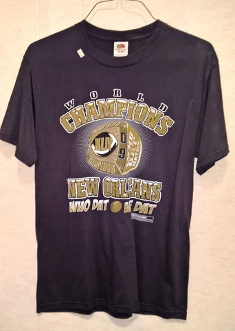 2010 NFL New Orleans Saints SUPER BOWL XLIV Champions RING (M) Local T-SHIRT! Cover