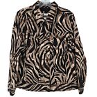 Carole Little Jacket Women's Plus Size 1X Animal Print Blazer WJT120