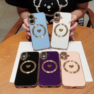 Coque en TPU À Motifs Magnétique For iPhone 16 Pro Max 15 14 13 12 Étui MagSafe - Imagen 1 de 21