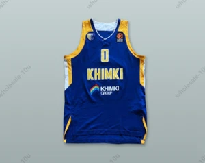 PERSONALIZADO Thomas Robinson 0 BC Khimki Moscú Rusia Azul Baloncesto Cosido S-6XL - Imagen 1 de 3