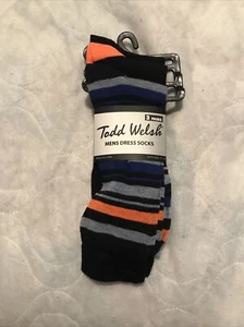 Men's Colorful Dress Socks 3 Pairs Assorted Patterned Socks Size 10-13 (TW-1690) - Picture 1 of 5