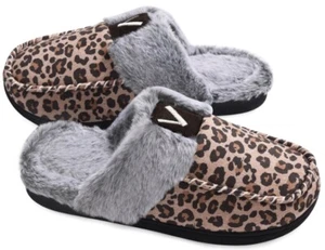Women Comfy Fuzzy House Slipper Shoes Scuff Memory Foam Moccasin Fleece Slip on - Picture 1 of 17