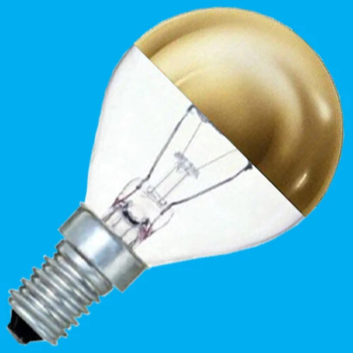 12x 25W Crown Gold Top Reflector Dimmable Golf Light Bulb, SES, E14 Small Edison - Image 1 of 1
