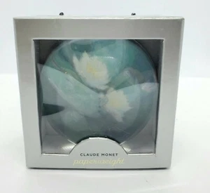 Claude Monet Seerosen Nachteffekt 1897 massive Glaskuppel Briefbeschwerer NEU - Bild 1 von 6