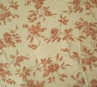 1 Yd 15 Victorian Manor Chanteclaire Terra Cotta Floral On Light Tan
