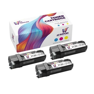 3 Stück 2130/2135 Schwarz Tonerkassette Kompatibel Dell Farblaser 2130CN 2135CN - Bild 1 von 7