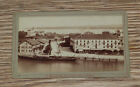 CDV Foto 1889 +++ LINDAU - LANDUNGSPLATZ - Dampfschiff EBERHARD & Hotel BAVIERE