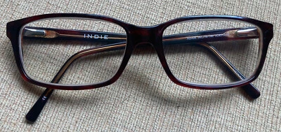 Anteojos para hombre Indie "Adam" 56-16 140 borde completo acetato tortuga marco usado en excelente estado! Foto 1 de 4