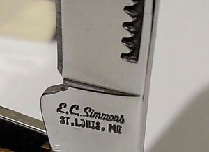 SIMMONS ZEBRA HUNTING POCKET KNIFE 3 BLADE !!!