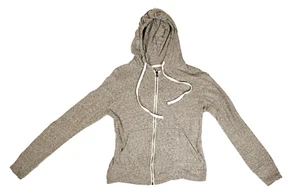 Aeropostle Girl's Lightweight Hooded Full Zip Gray Sweatshirt Size Large - Picture 1 of 7