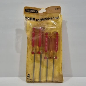 Stanley Set Of 4 TORX Screwdrivers 64-557 Tools In Pouch Made In USA 1981 - Picture 1 of 5