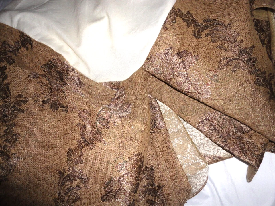 FALDA DE CAMA CROSCILL ST. JAMES BRONCE AMATISTA ORO QUEEN CAÍDA 14" Foto 1 de 4