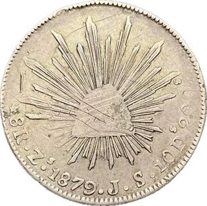 #E7250 - Mexico : 8 reales 1879 Zs - Silver - KM# 377 - Picture 1 of 2