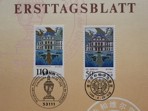 Briefmarken Ersttagsblatt Nr.27 vom 20.08.1998 Würzburger Residenz zwei Marken - Bild 1 von 3
