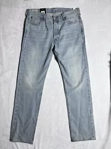 Pantalones de mezclilla Levi's 501 ajuste original ribete punto rojo pierna recta talla 36 x 36 - Imagen 1 de 6