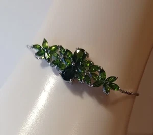 Jtv Chrome Diopside Floral Adjustable Bolo Style Bracelet... - Picture 1 of 5