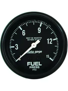 Auto Meter 2-5/8 Fuel Pressure 0-15 PSI Mechanical Full Sweep Auto Gage (2311) - Picture 1 of 12