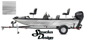 Gray White Abstract Rectangles Fish Bass Boat Black Decal Wrap USA Vinyl - Picture 1 of 1