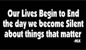 Protest Decal Things That Matter Vinyl Car Window Awareness Sticker MLK Quote - Picture 1 of 2