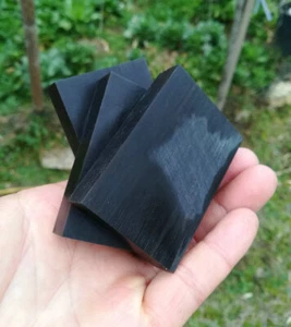 Natural buffalo horn DIY engraving pendant Talisman Crafts Handmade W:4cm L:6cm - Picture 1 of 6