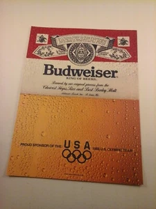 Vtg 1988 Beer Print Ad - BUDWEISER - PROUD SPONSOR OF 1988 U.S. OLYMPIC TEAM - Picture 1 of 1