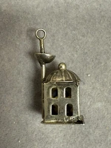Vintage 800 Silber Moschee Art Deco Sammlerstück Miniatur Charm Anhänger 2337 - Bild 1 von 6