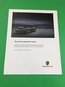 2007 2008 PORSCHE 911 TURBO VINTAGE ORIGINAL PRINT AD ADVERTISEMENT PRINTED - Picture 1 of 1