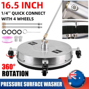 16.5" Pressure Washer 4000 PSI Surface Cleaner Concrete Driveway Stainless Steel - Picture 1 of 12