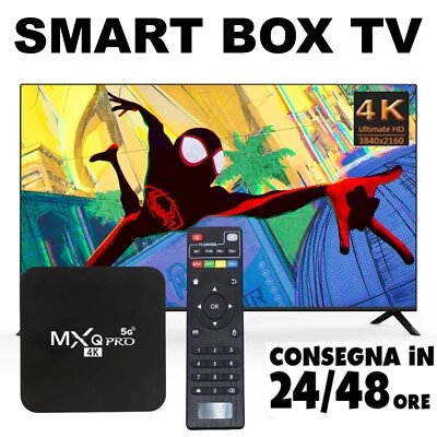 🔥 Android tv box wifi internet smart tv full hd 1080p Android 10 mxq pro 4k 🔥 - Immagine 1 di 4