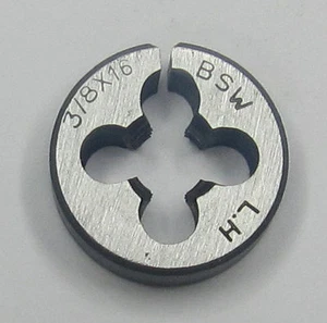 RDGTOOLS 3/8" BSW DIE LEFT HAND THREAD 16TPI - Picture 1 of 3