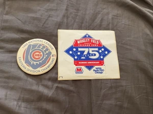 Chicago Cubs Memorabilia!! Pin/Button and Sticker. 1989 Eastern Division Champs - Picture 1 of 6