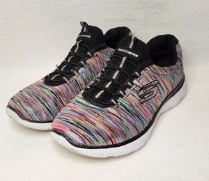 Skechers Empire Game On Black Multicolor Slip On Sneakers Shoes Women's Size 7 - Picture 1 of 5