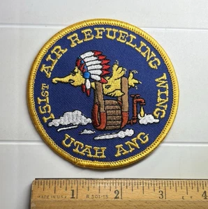 151st Air Refueling Group Utah Air National Guard 3,5" Round Embroidered Patch - Bild 1 von 3
