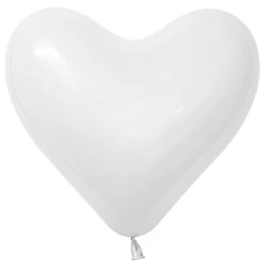 Sempertex 005 Herz Fashion White 15cm 6 Inch 50 Stück Latex Luftballons Weiß - Bild 1 von 1
