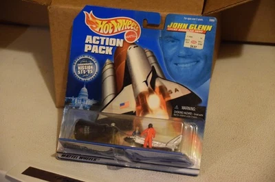 Tarjeta doblada Hot Wheels Action Pack John Glenn Great American Hero 1998 Foto 1 de 2