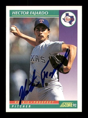 Hector Fajardo Autographed Signed 1992 Score Rookie Card #842 Texas Rangers - Image 1 of 2