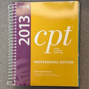 Medical Code Book CPT 2013  Professional Edition by American Medical Association - Picture 1 of 3