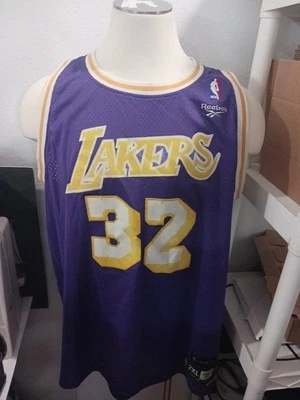 Camiseta deportiva Magic Johnson #32 Reebok Hardwood Classics talla 2XL Foto 1 de 4