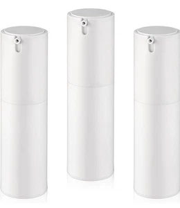3 Stück Nachfüllbare Airless Kosmetik Pumpflasche, 1 Oz - Weiß - Bild 1 von 6