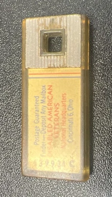 Vintage “Disabled American Veterans Mini Key Tag Cincinnati Ohio 1951 - Image 1 of 4