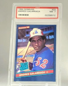 1986 Donruss #33 - Andres Galarraga (RC) PSA 7 - Picture 1 of 2