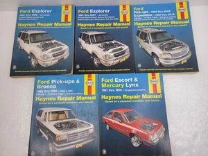 Haynes Repair Manuals Ford Explorer 91-01 Pickup Bronco Escort Lynx Lot of 5 - Bild 1 von 6