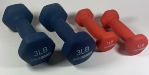 2 set - manubri da 3 libbre e 1 libbra per fitness a casa ed esercizi di Hola Hatha - Foto 1 di 3