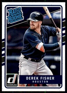 2017 Panini Donruss Rated Rookie Derek Fisher Houston Astros #208 - Foto 1 di 2