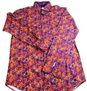 Blake Mill Mens shirt XL PSYCHEDELIC ABSTRACT Flower shirt print NEW - Picture 1 of 10