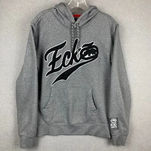Y2K Ecko Sweatshirt Hoodie Pullover Grunge Grey White Black Men's Size Small - Picture 1 of 8