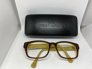 Vintage Sanford Hutton Colors In Optics Eyeglasses Frames black jack c972 tstn - Picture 1 of 6