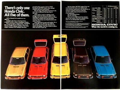1976 Honda Civic Print Ad  - Image 1 of 3